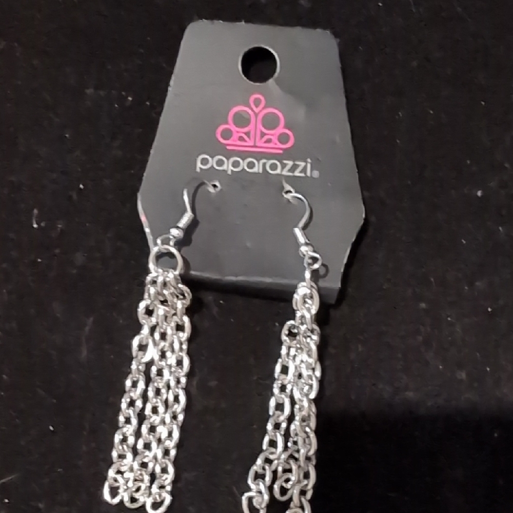 Paparazzi Silver Chain Earrings